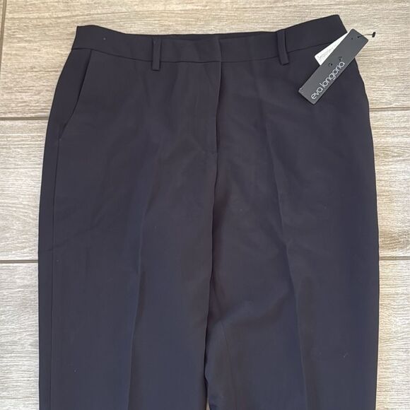 Eva Longoria Slim Fit‎ Ankle Pants Black Size 8 Side Zipper Stretch NWT - Picture 6 of 7